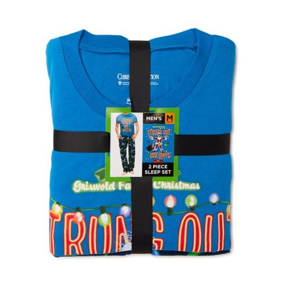 Christmas Vacation Men’s Graphic T-Shirt and Pants Sleepwear Set, 2-Piece - Picture 2 of 4